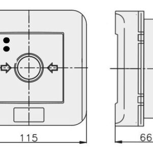 PPWP-1 B/4 2 TORY PRĄDOWE 12A NC-NO, NATYNKOWY, PRZYCISKOWY DIODY CZERW/ZIEL 230V AC/230V AC