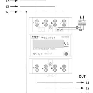 WZE-3RST 3F LICZNIK ZUŻYCIA ENERGII 80A Z FUNKCJĄ RESET