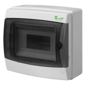 GALANT PLUS ROZDZIELNIA PLASTIKOWA NT 8M 1X 8M N+PE IP65 IK08 217X235X117 DRZWI DYMNE SZARY