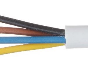 H05VV-F OWY 4X 1.5 ŻO BIAŁY PRZEWÓD OKRĄGŁY MIĘKKI 300/500V DO ODBIORNIKÓW RUCHOMYCH
