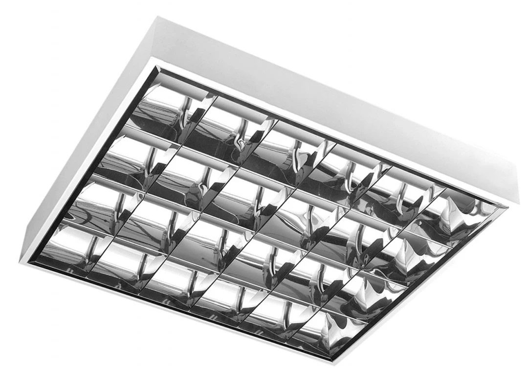 G-TECH BIAŁY OPRAWA RASTROWA NT 4X G13 T8/ 18W IP20 600X600 BLACHA STALOWA TUBY LED