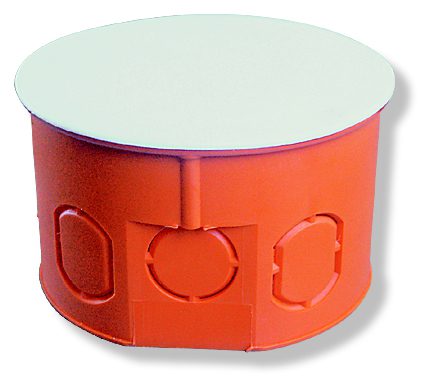 Z 80KF PUSZKA INSTALACYJNA PT 1X FI80 50MM Z DEKLEM POMARAŃCZOWY