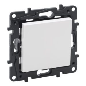 NILOE STEP MODUŁ BIAŁY PRZYCISK 1X 1Z ZACISKI SPRĘŻYNOWE 6A 250V
