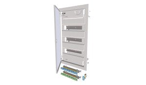 KLV-36UPS-SF ROZDZIELNA PLASTIKOWA PT 36M 3X 12M N+PE IP30 IK05 590X360X100 DRZWI PEŁNE METAL BIAŁY