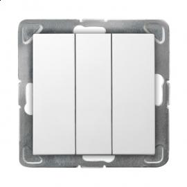 IMPRESJA MODUŁ BIAŁY ŁĄCZNIK 3X ZACISKI SPRĘŻYNOWE 10AX 250V