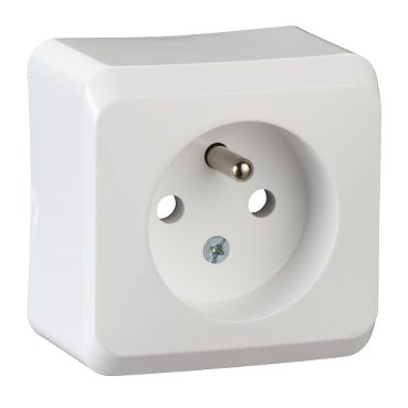 Schneider Electric Prima, single socket 2P+PE, white, WDE001030