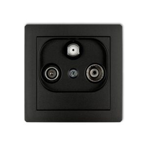 DECO MODUŁ CZARNY MAT GNIAZDO RTV-SAT KOŃCOWE 1.5DB