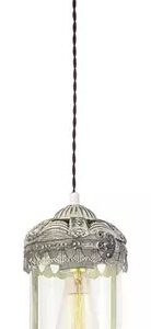 LANGHAM BRĄZ PATYNOWANY OPRAWA WISZĄCA 1X E27/ 60W IP20 STAL/ SZKŁO