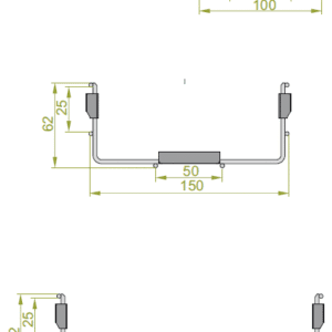 KDSZ 60H60/3 MESH TRAY 60H60 3M 3.8MM WITH SNAP-FIT WELDED CONNECTOR