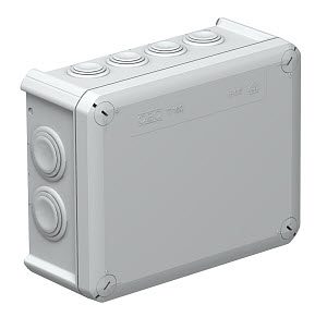 T160 PUSZKA INSTALACYJNA NT 150X190X77 POKRYWA PEŁNA IP66 IK05 JASNOSZARY T-SERIA