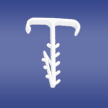 USMP 2 BIS/100 UCHWYT KABLOWY WBIJANY PŁASKI PODWÓJNY BIAŁY 2X YDYP 2X2.5