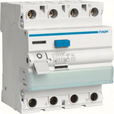 CDC463J 63A/ 30MA/AC RESIDUAL CURRENT DEVICE 63A 4P 4M 30MA AC 6KA