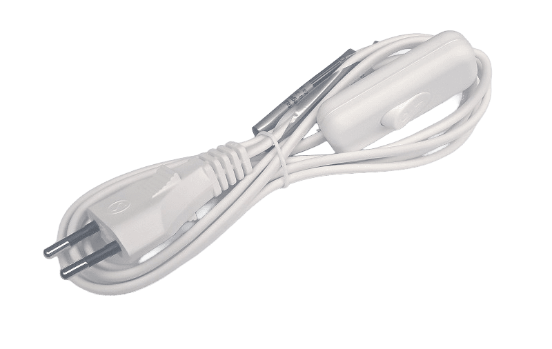 PRZEWÓD PRZYŁĄCZENIOWY 1.9M H03VVH2-F 2X0.5 PŁASKI WTYCZKA PŁASKA BIAŁY