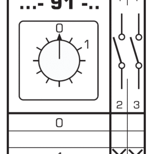 4G10-91-U R014 0-1 ŁĄCZNIK KRZYWKOWY B/O 2-BIEGUNOWY 10A