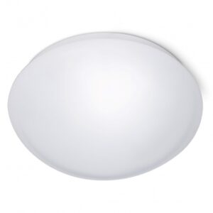 WL-E27S BIAŁY OPRAWA PLAFON OKRĄGŁY 1X E27 230V/ 25W 230V FI275 IP44 TWORZYWO PMMA CZUJNIK RUCHU HF