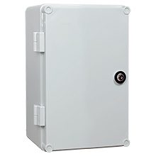 UNI-MINI PLASTIC ENCLOSURE NT 300X200X160 FULL DOOR WITH PERFORATED PLATE IP65 GRAY