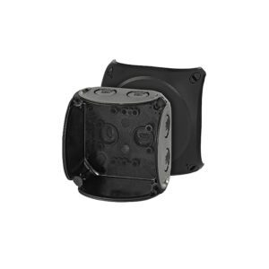 KF 0200 B PUSZKA INSTALACYJNA NT 93X93X62 POKRYWA PEŁNA BEZ ZACISKÓW IP66/67/69 IK09 CZARNY