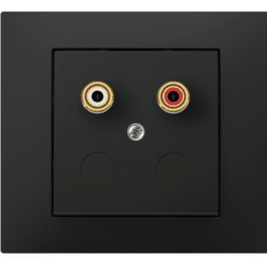 VESTRA MODUŁ CZARNY GNIAZDO GŁOŚNIKOWE 1X IP20 ZACISKI ŚRUBOWE