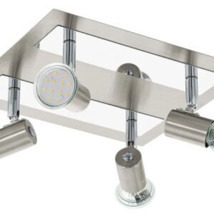ROTTELO NIKIEL MAT/ CHROM OPRAWA SUFITOWA SPOT NT 4X GU10/ 4.6W IP20 STAL