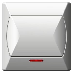 1-Pole Illuminated Switch Screw Terminals 10AX 250V AKCENT Series White Color