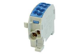 SCB 25 DISTRIBUTION BLOCK - BRANCH AL/CU SIMBLOCK BLUE