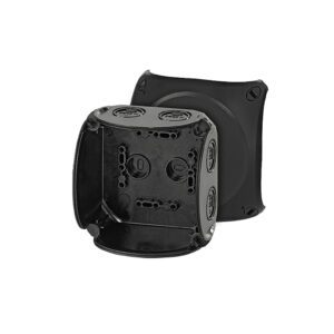 KF 0400 B PUSZKA INSTALACYJNA NT 104X104X70 POKRYWA PEŁNA BEZ ZACISKÓW IP66/67/69 IK09 CZARNY