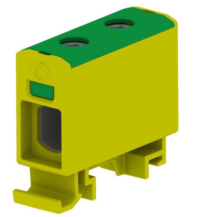 RAIL CONNECTOR THROUGH 1X AL/CU 1.5-16.0MM2 1000V AC/ 1500V DC UNIVERSAL TERMINAL YELLOW