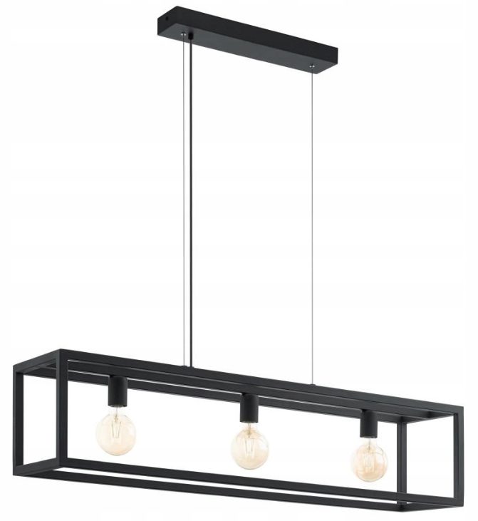 ELSWICK CZARNY OPRAWA WISZĄCA 3X E27/ 60W IP20 STAL