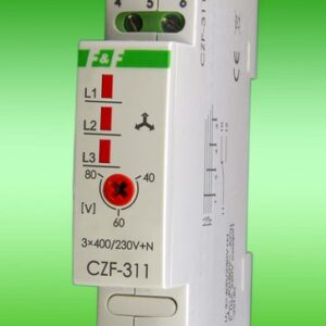 CZF-311 CZUJNIK ZANIKU I ASYMETRII FAZ 10A 1P 1M 3X400/230V+N AC Z REGULOWANYM PROGIEM ASYMETRII