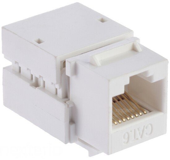 M45 BIAŁY GNIAZDO KOMPUTEROWE 1M 1X UAE 8 UTP RJ 45 KAT.6 KEYSTONE