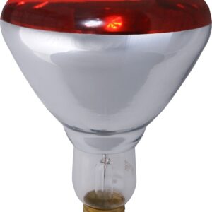 R125 INFRARED BULB IR2 KWOKA 250W E27 230V RUBY HARD GLASS