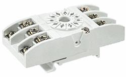 GZU11 SOCKET 10A 250V AC FOR R15 3P SCREW TERMINALS ON RAIL