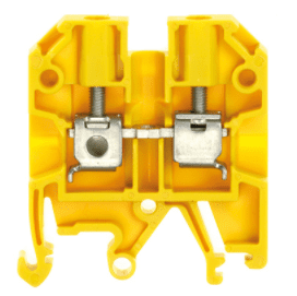 SAK 4.0/EN GE ZŁĄCZKA SZYNOWA PRZELOTOWA GWINTOWA ŻÓŁTY