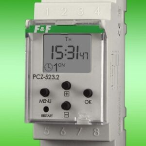 PCZ-523 ZEGAR STERUJĄCY 1-KANAŁOWY SZKOLNY 16A 1P 2M 24-264V AC/DC 2 LINIE PROGRAMOWE