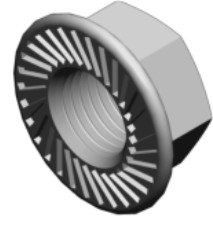 NKZM6E A2 NAKRĘTKA KOŁNIERZOWA ZĄBKOWANA DIN 6923 A2 OP.100SZT 1.4301