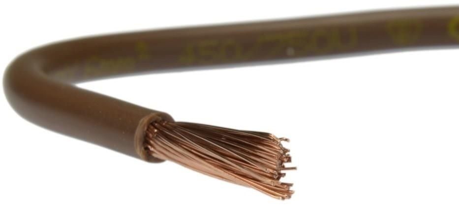 H07V-K LGY 4.0 BROWN SINGLE-CORE FLEXIBLE CABLE 450/750V CLASS 5