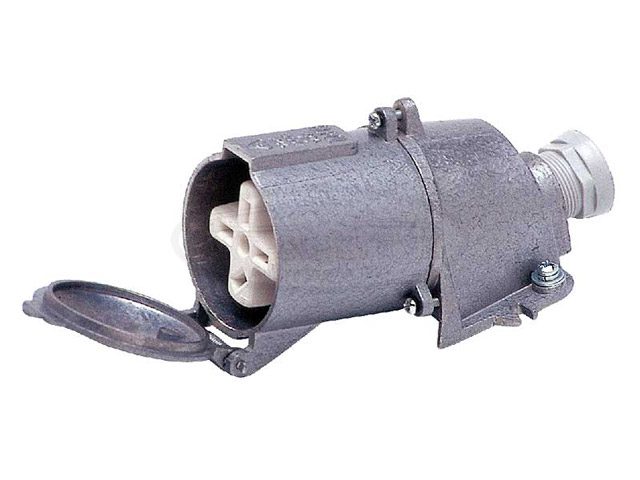 FIXED METAL POWER SOCKET 32/4 IP44 500V FLAT CONTACTS