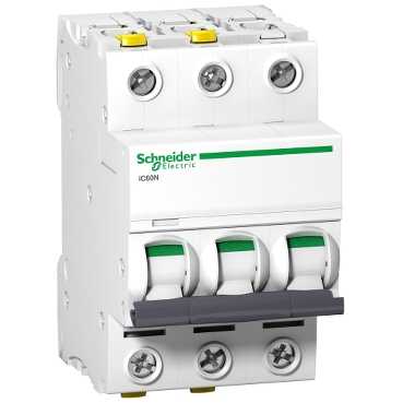 Schneider Electric Wyłącznik nadprądowy Acti9 iC60N-B16-3 B 16A 3-biegunowy, A9F03316
