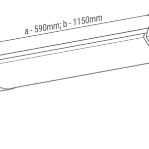 FOX BIAŁY OPRAWA LINIOWA KLOSZOWA LED 19W 840 NW 4000K 2600LM 590MM IP30 PC/ STAL