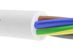 H05VV-F OWY 5X 4.0 ŻO BIAŁY PRZEWÓD OKRĄGŁY MIĘKKI 300/500V DO ODBIORNIKÓW RUCHOMYCH BĘBEN