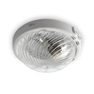 RITA MINI PC WHITE ROUND CEILING MOUNT 1X E27/ 25W IP44 IK10 PC/ PLASTIC