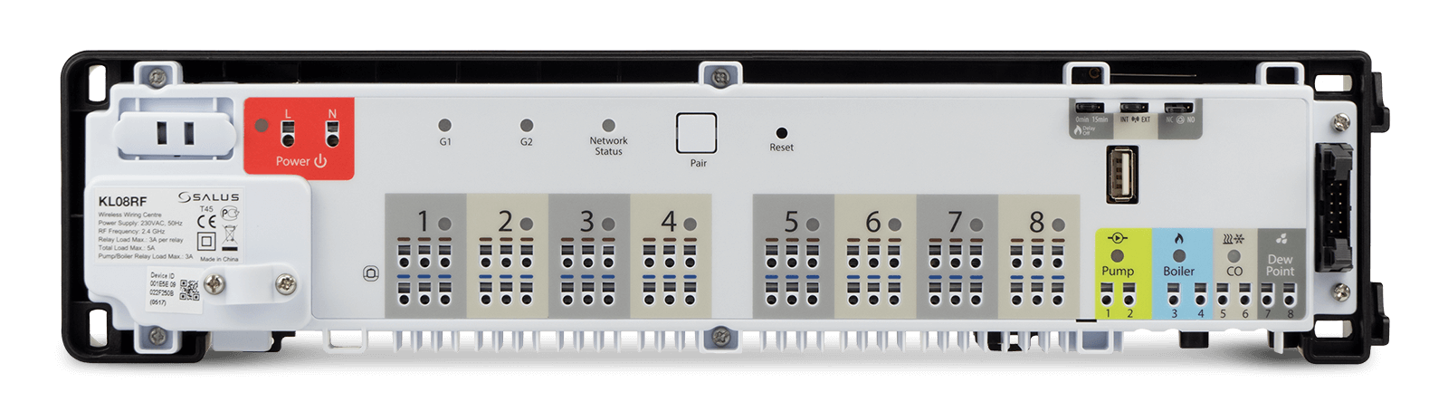 LISTWA CENTRALNA BEZPRZEWODOWA ZIGBEE DO STEROWANIA OGRZEWANIEM PODŁOGOWYM 8 STREF