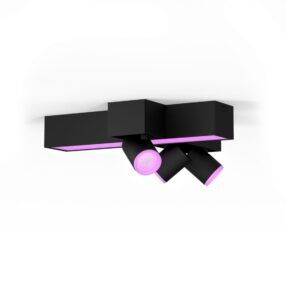 HUE CENTRIS CZARNY OPRAWA SUFITOWA REFLEKTOR LED 25W 2000-6500K 2850LM 3X GU10/ 6W RGB WCA IP20 AL