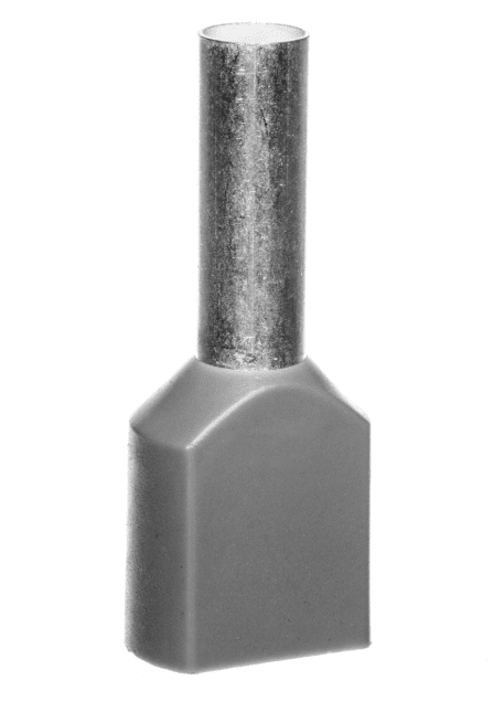 TV 4.0-12/100 KOŃCÓWKA TULEJKOWA 2X IZOLOWANA SZARY