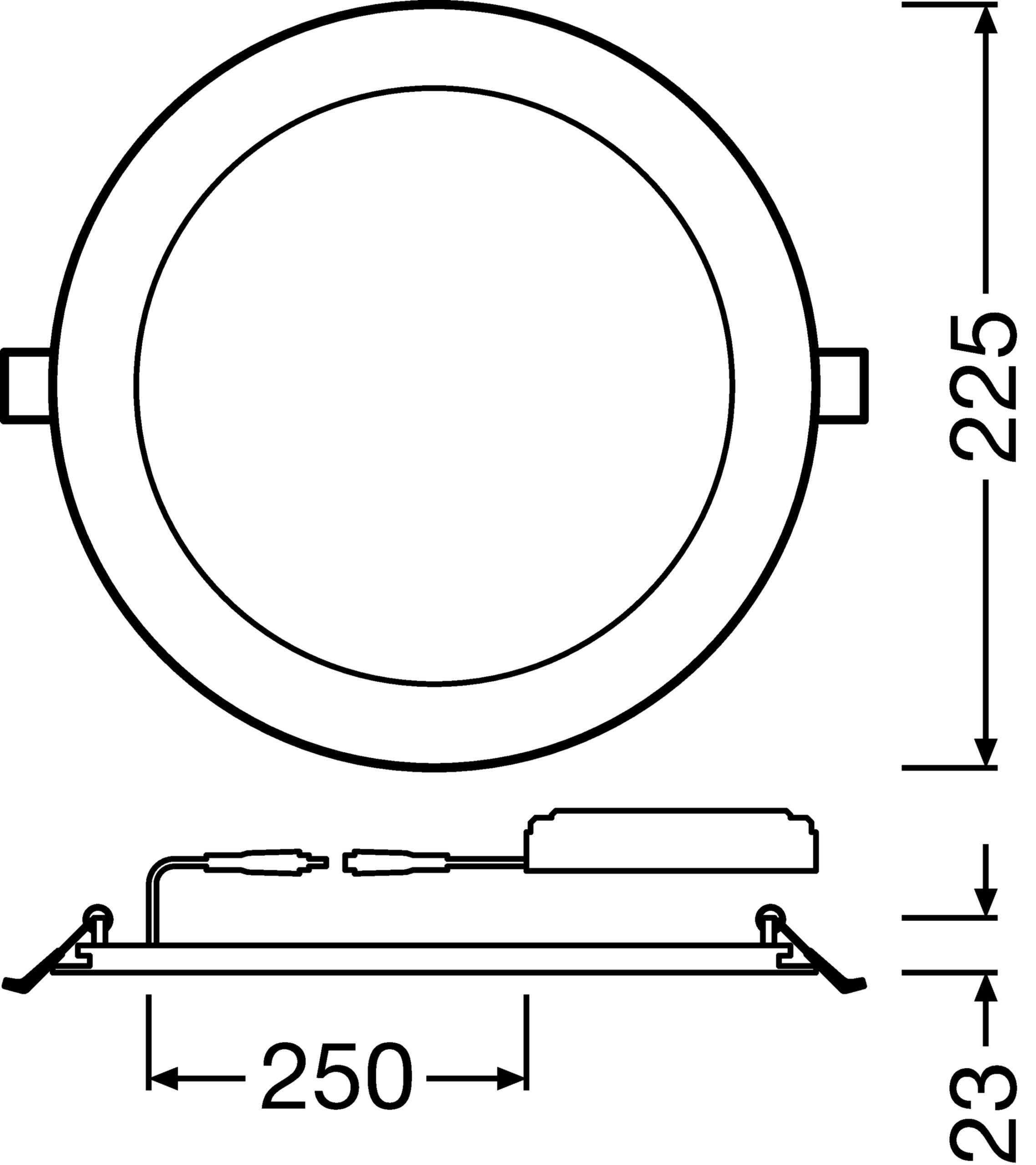 DL SLIM ALU BIAŁY OPRAWA DOWNLIGHT PT OKRĄGŁA LED 22W NW 4000K 1920LM 205MM IP20 IK03 AL/ PMMA