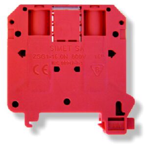 ZSG1 16.0NC ZŁĄCZKA SZYNOWA PRZELOTOWA GWINTOWA CZERWONY SERIA NOWA