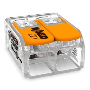 SZYBKOZŁĄCZKA UNIWERSALNA 2X 0.5-6.0MM2 TRANSPARENTNA/POMARAŃCZOWA