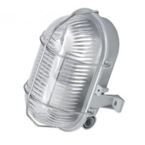 OVAL SIMETAL GRAY CHANNEL LUMINAIRE 1X E27/ 60W IP44 230V PLASTIC/GLASS