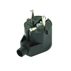 WT-20-2 WTYCZKA KĄTOWA OKRĄGŁA UNISCHUKO 1X Z/U 16A CZARNY