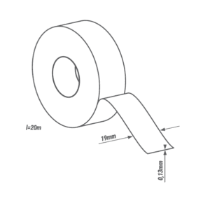 TAŚMA IZOLACYJNA 19MM 20M PVC BIAŁY